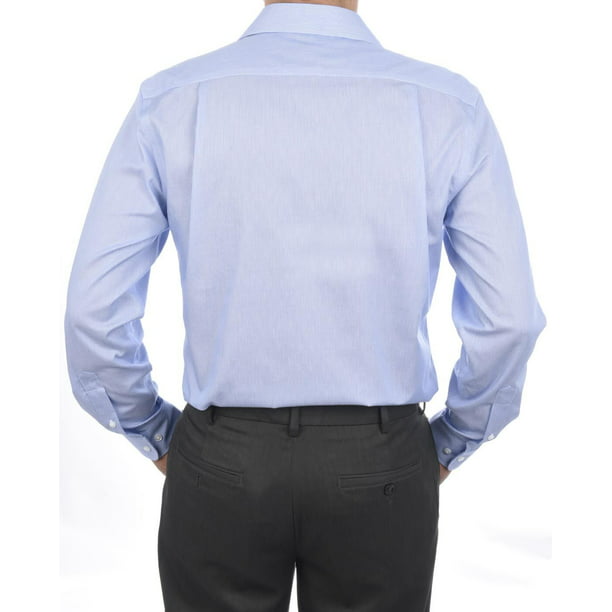 S-Fly Mens Stripe Long Sleeve Formal Office Wrinkle Free Spread Collar Dress Shirts 